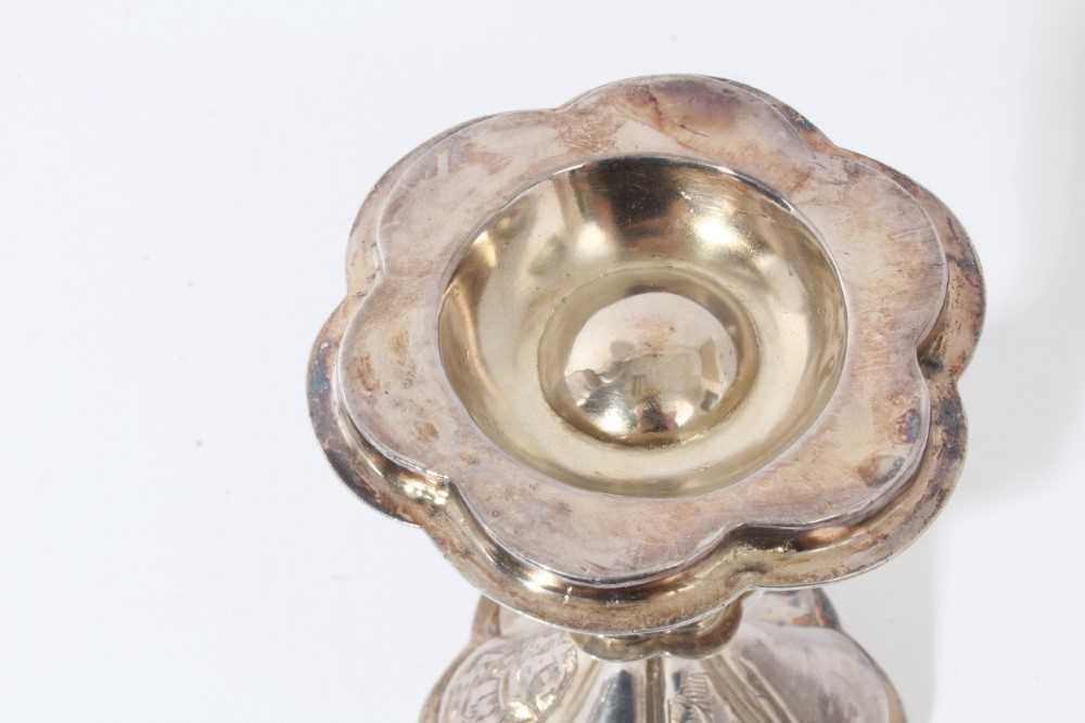 Livery Company Interest- fine Edwardian silver table salt of hour glass form, a copy of the 16th cen - Image 6 of 11