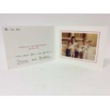 T.R.H. The Prince and Princess of Wales signed 1987 Christmas card inscribed ' To you all, with love