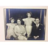 T.M. King George VI and Queen Elizabeth with their daughters , Princess Elizabeth and Princess Marga