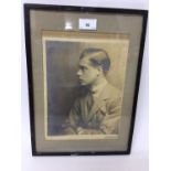 H.R.H Edward Prince of Wales (Later King Edward VIII) Signed 'D1924' portrait photograph in glazed f