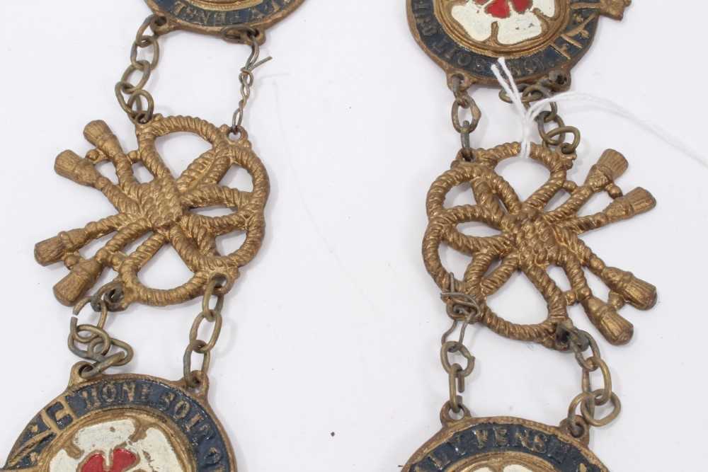 The Most Noble Order of The Garter- Victorian brass theatrical collar , a theatrical Garter star , E - Image 6 of 13