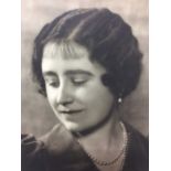 H.M. Queen Elizabeth , fine late 1930s Dorothy Wilding black and white informal portrait photograph