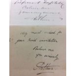 H.R.H. Prince Arthur Duke of Connaught - two handwritten letters dated 1901 and 1911 to Reverend Ber