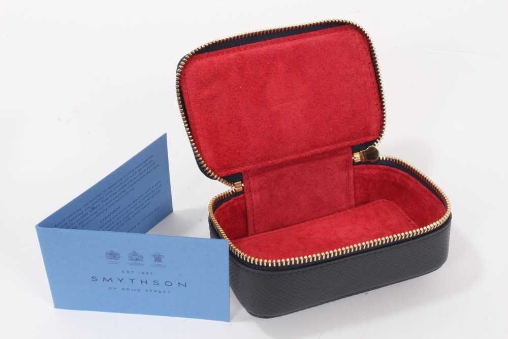 H.R.H. Prince Andrew Duke of York, a leather presentation jewellery / cufflinks case by Smythson wit - Image 3 of 4