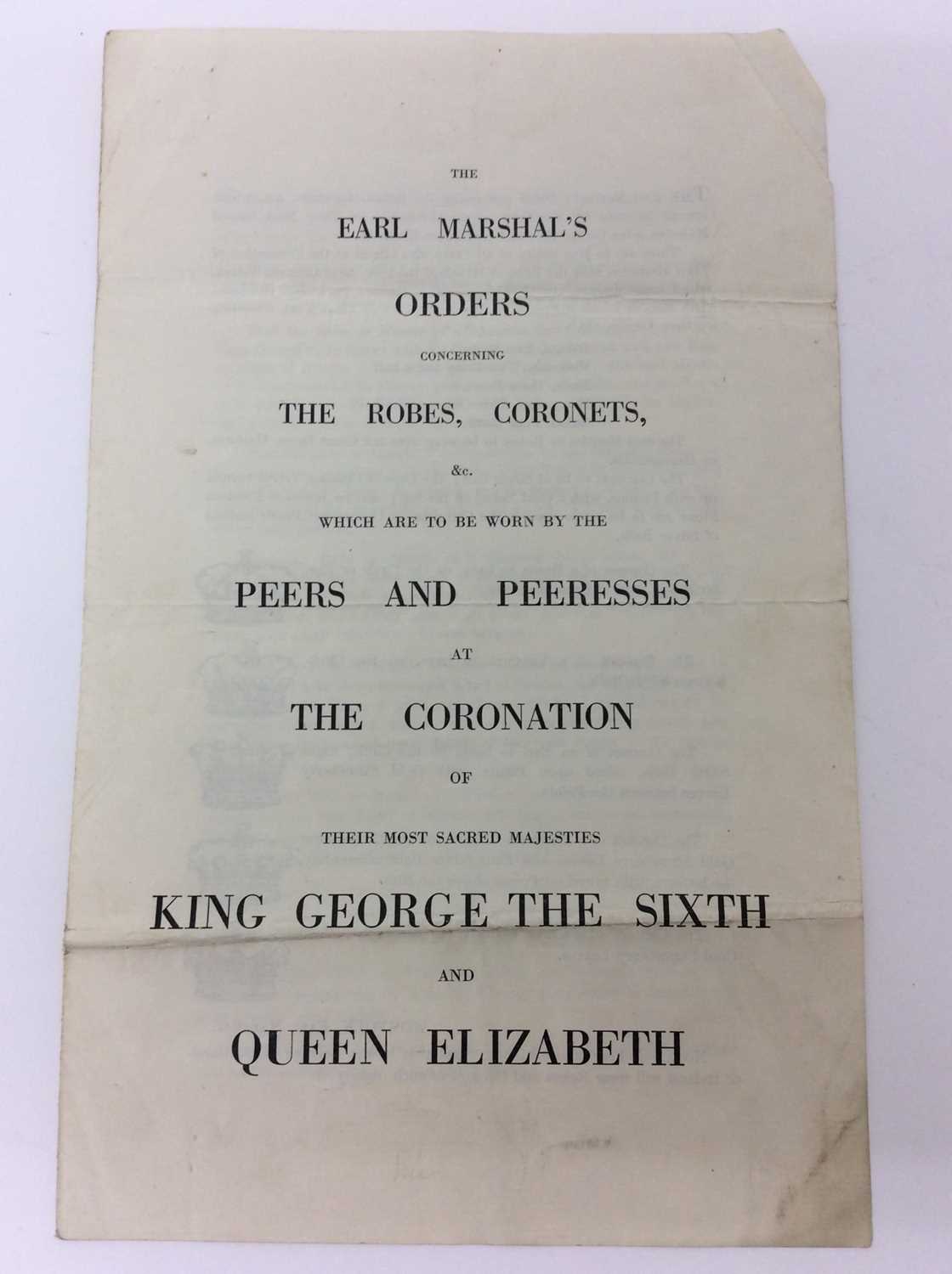 The Coronation of H.M. King George VI , May 12 th 1937 - a fascinating group of ephemera sent to The - Image 6 of 8