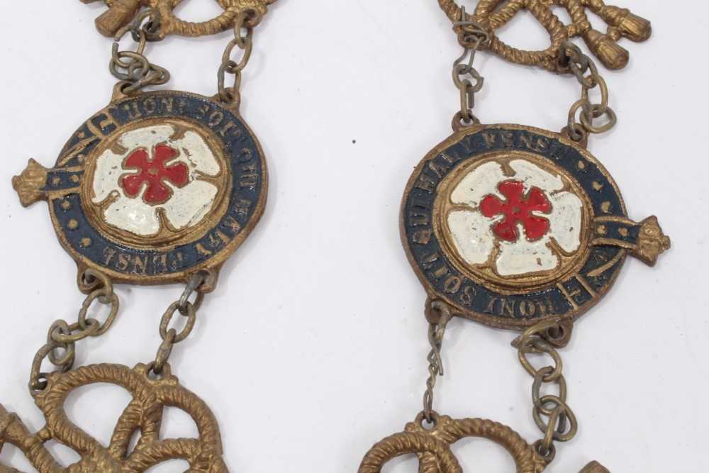 The Most Noble Order of The Garter- Victorian brass theatrical collar , a theatrical Garter star , E - Image 5 of 13