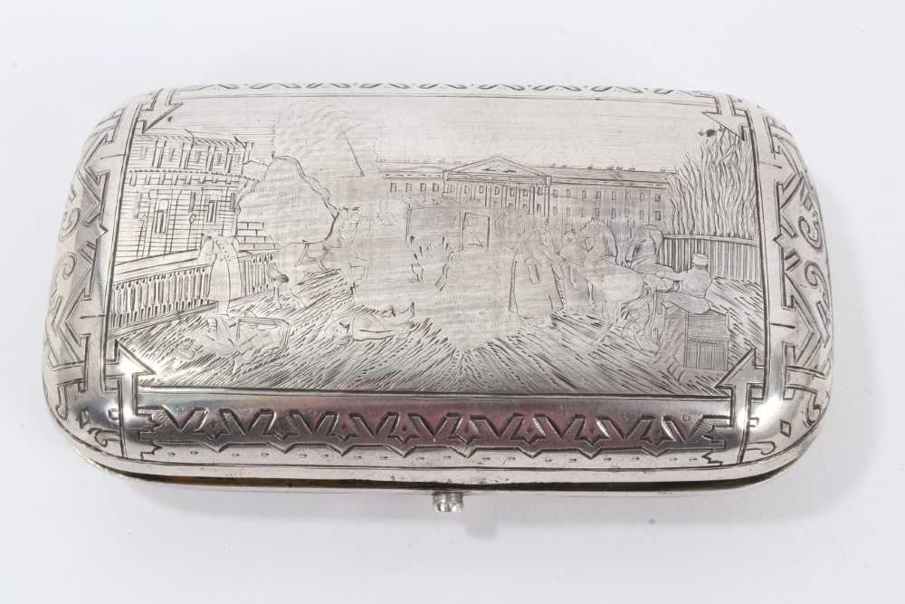 Imperial Russian silver cigar case