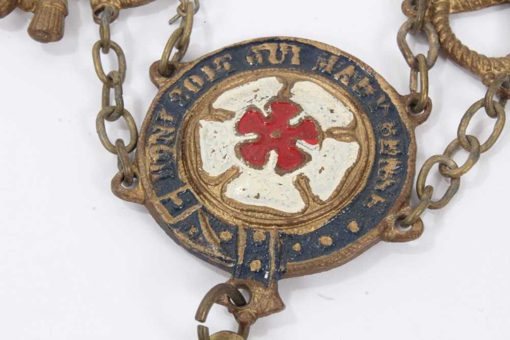 The Most Noble Order of The Garter- Victorian brass theatrical collar , a theatrical Garter star , E - Image 4 of 13