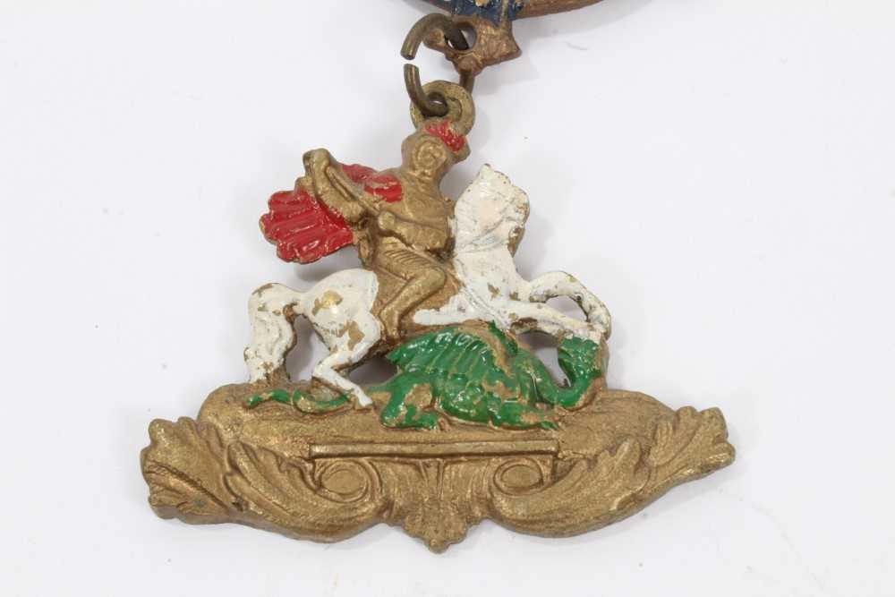 The Most Noble Order of The Garter- Victorian brass theatrical collar , a theatrical Garter star , E - Image 3 of 13