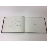 H.R.H. Princess Anne The Princess Royal , signed visitors book dated 28th June 1973 , in gilt toole