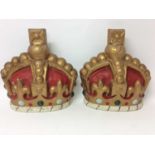 Two 1930s King George VI coronation Kings crowns