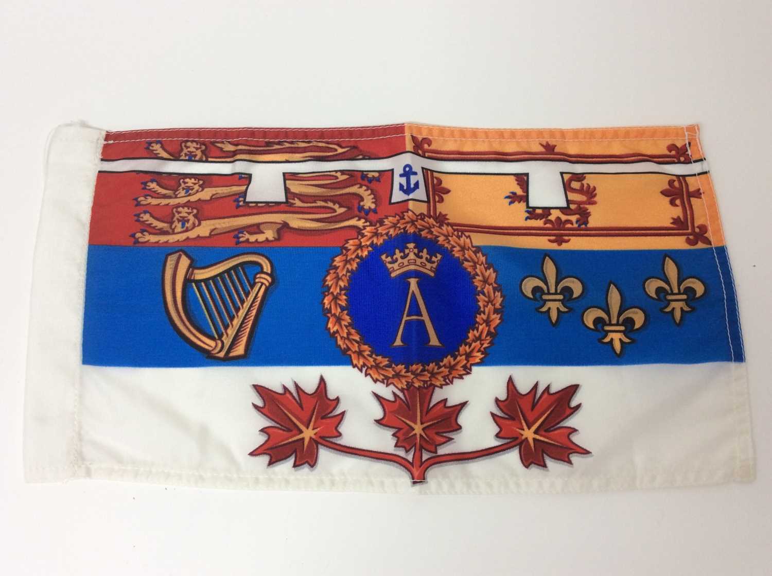 H.R.H. Prince Andrew Duke of York , rare Canadian Royal Visit car pennant , printed in colours with