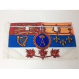 H.R.H. Prince Andrew Duke of York , rare Canadian Royal Visit car pennant , printed in colours with