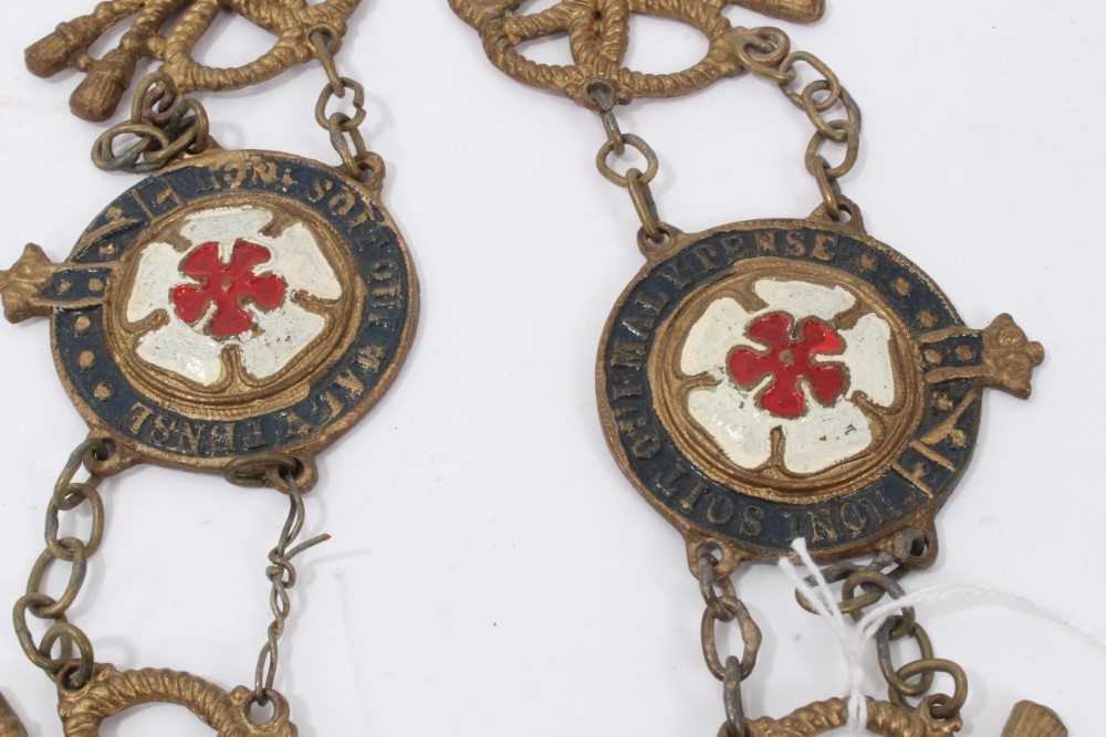 The Most Noble Order of The Garter- Victorian brass theatrical collar , a theatrical Garter star , E - Image 7 of 13