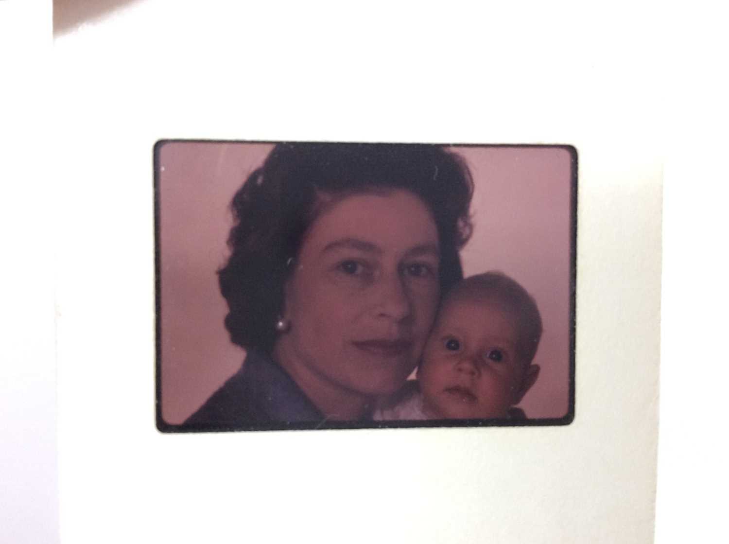 Sir Cecil Beaton, three original colour negatives of portraits of H.M.Queen Elizabeth II holding her - Image 2 of 15