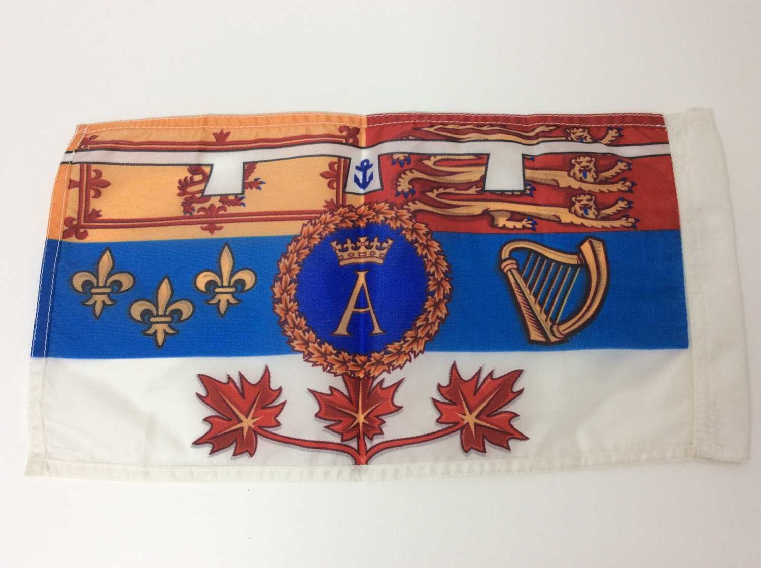 H.R.H. Prince Andrew Duke of York , rare Canadian Royal Visit car pennant , printed in colours with - Image 2 of 2