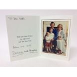 T.R.H The Prince and Princess of Wales signed 1986 Christmas card inscribed ' To you both from us al