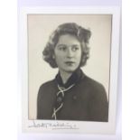 H.R.H Princess Elizabeth (later H.M.Queen Elizabeth II ) , fine Dorothy Wilding wartime 1943 black a