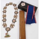 The Most Noble Order of The Garter- Victorian brass theatrical collar , a theatrical Garter star , E