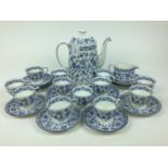 Minton 'Shalimar' pattern coffee set