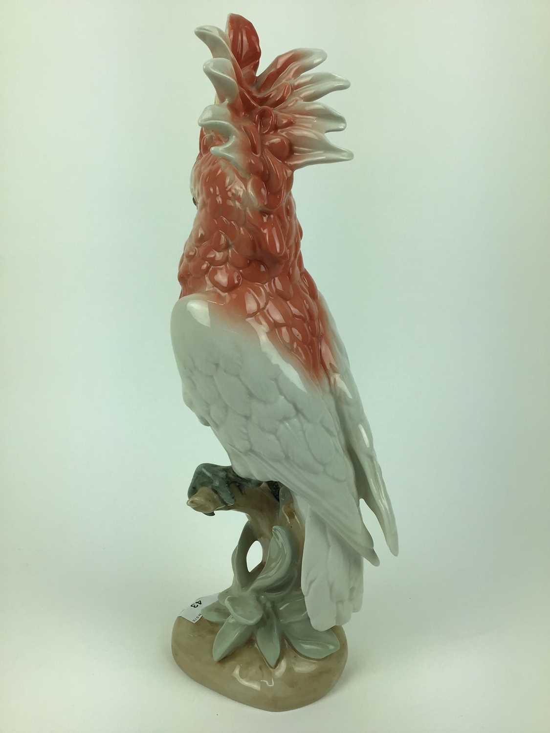 Royal Dux model of a Cockatoo, pink triangle mark to base, 41cm high - Image 4 of 5