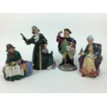 Four Royal Doulton figures - Silks and Ribbons HN2017, Christmas Parcels HN2851, Prized Possessions