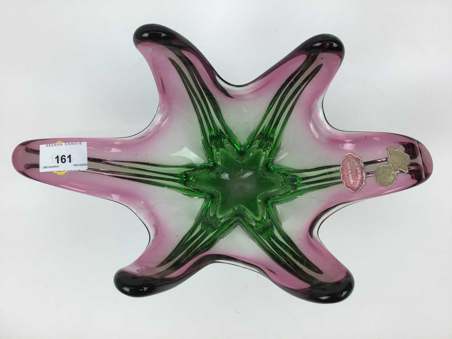 Two 1950s Murano free form glass bowls - Image 3 of 5