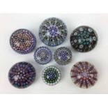 Eight Perthshire art glass paperweights (8)