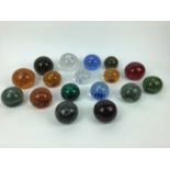 Collection of Whitefriars controlled bubble paperweights, various colours