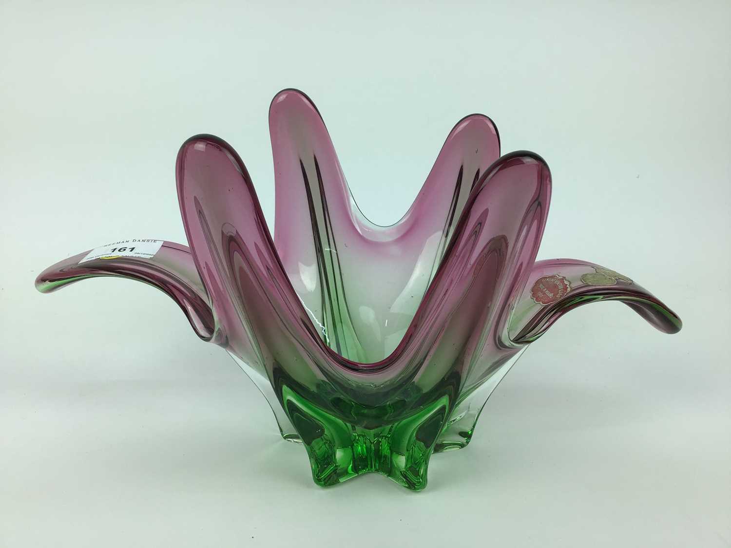 Two 1950s Murano free form glass bowls - Image 2 of 5