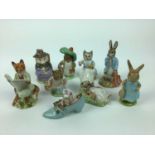 Five Beswick Beatrix Potter figures - Benjamin Bunny, Tabitha Twitchett, The Old Woman who lived in