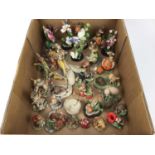 Collection of Border Fine Arts and other sculptures of various animals including mice, vole, deer, b