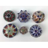 Six Strathearn art glass paperweights circa 1970 (6)