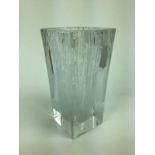 Unusual Daum clear glass vase