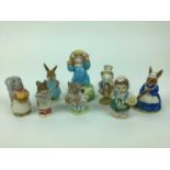 Eight Beswick Beatrix Potter figures including Goody Tiptoes