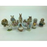 Eleven Beswick Beatrix Potter figures - Anna Maria, Hunca Munca, Flopsy Mopsy and Cottontail, Goody