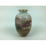 Good quality hand painted Royal Doulton vase