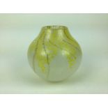 Yellow Art Glass vase