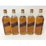 Whisky - five bottles, Johnnie Walker Old Scotch Whisky, 70% proof, 26 2/3 fl ozs