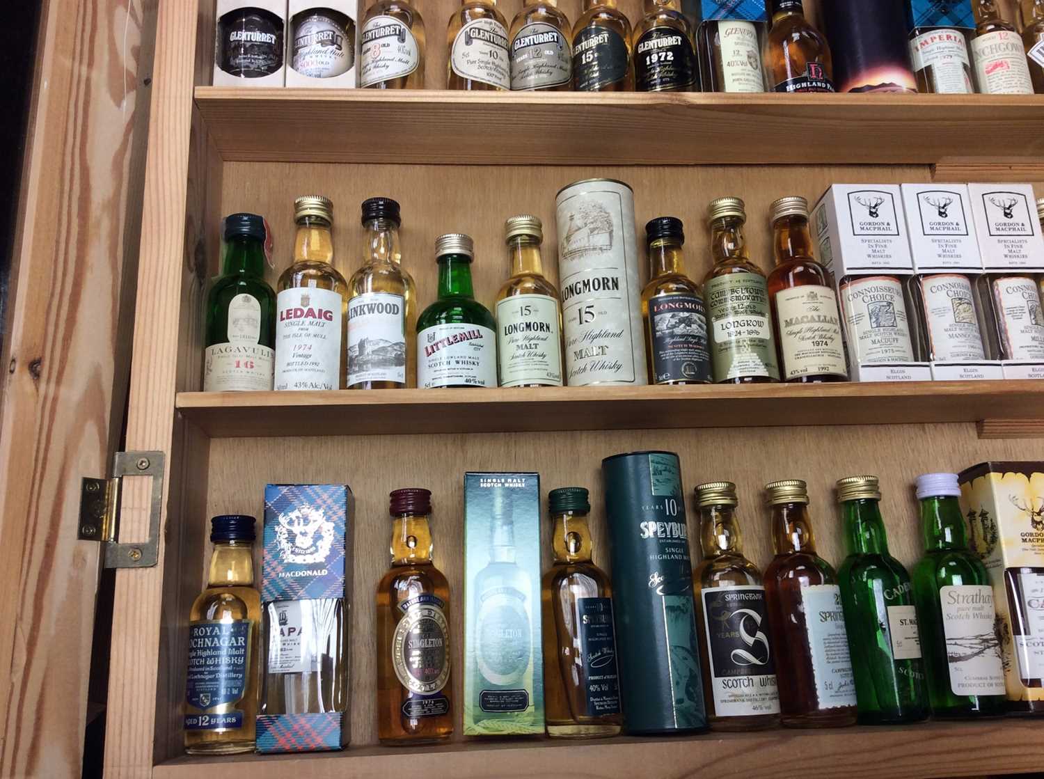 Fine collection of Scottish single malt whiskies in display cabinet, believed to represent all but t - Image 7 of 9