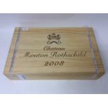 Six bottles, Chateau Mouton-Rothschild, 1er Cru Pauillac 2008