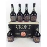 Port - six bottles of Croft Commemoration Vintage Character Port