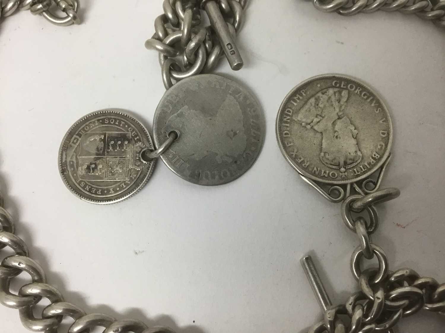 Two silver watch chains - Image 2 of 3