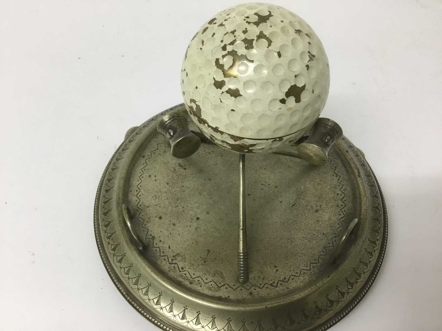 Early 20th century novelty croquet themed inkwell - Image 6 of 6