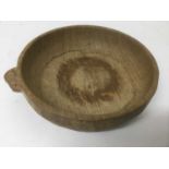 Robert Mouseman Thompson carved oak nut bowl