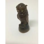 Black Forrest carved owl novelty inkwell