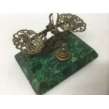 Victorian malachite postal scales