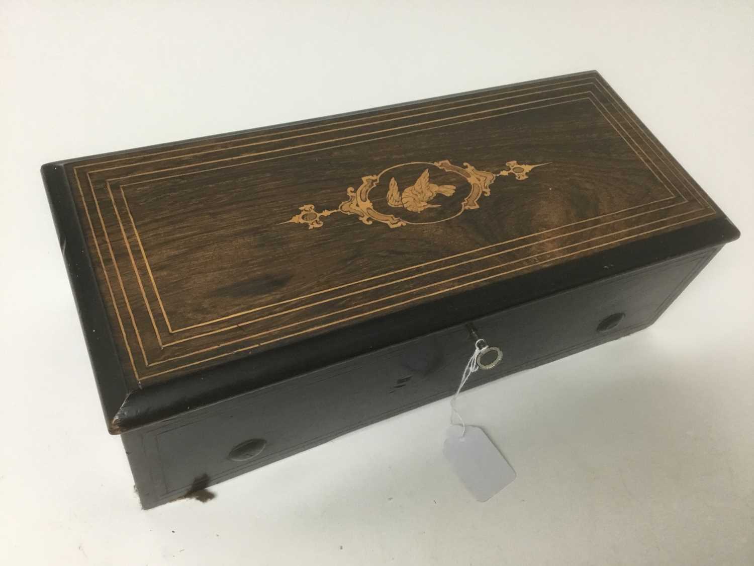 Victorian music box in rosewood case