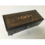 Victorian music box in rosewood case