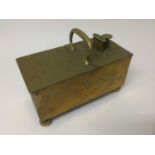 19th century brass one penny tobacco honesty box